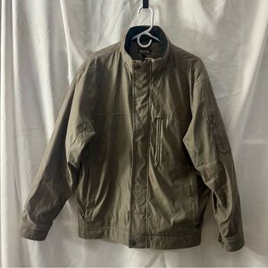 Michael Kors Olive Green Lined Zip Front Coat Jacket